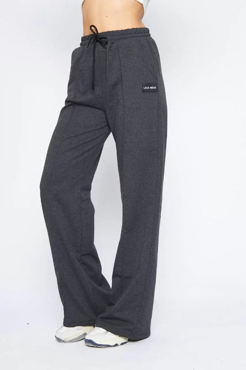 İki iplik Bol Paça Eşofman Pantalon - Antrasit