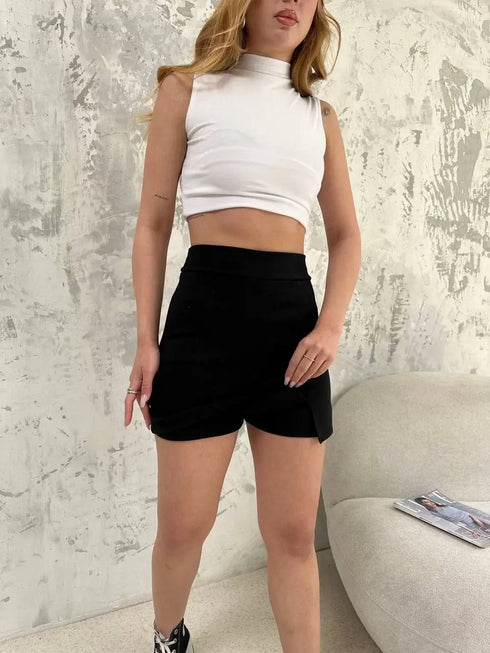 Şortlu Etek- Siyah