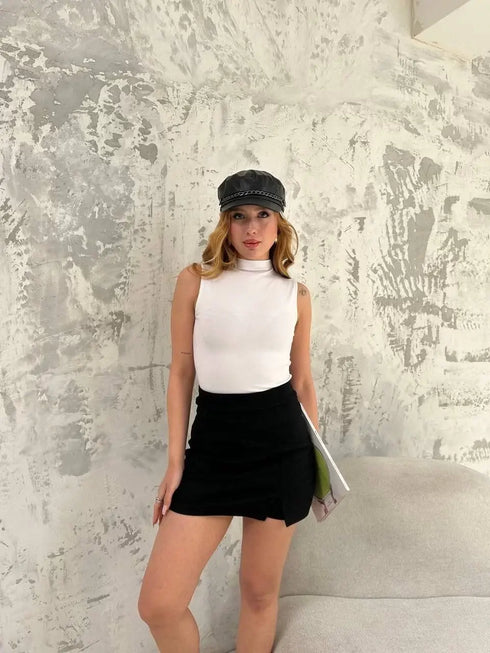 Şortlu Etek- Siyah