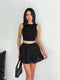 Keten Şortlu Etek - Siyah