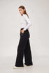 İki iplik Bol Paça Eşofman Pantalon - Siyah