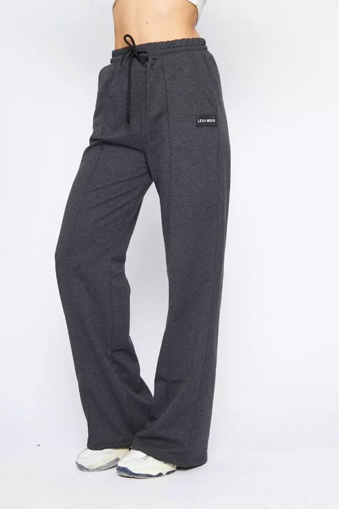 İki iplik Bol Paça Eşofman Pantalon - Antrasit