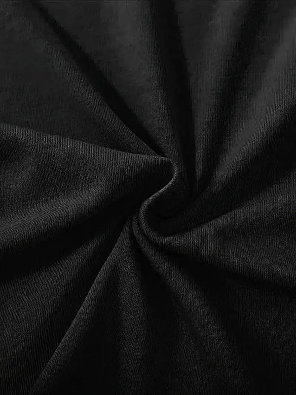 fiyonk baskılı siyah oversize unisex t-shirt- Siyah