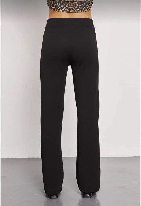 Kadın Siyah Palazzo Pantolon Oversize Kesim - Siyah