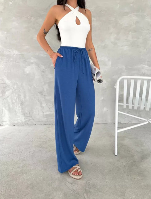 Ayrobin Oversize Kadın Pantalon - Saks