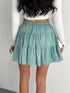 Keten Şortlu Etek - Su Yeşili