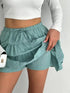 Keten Şortlu Etek - Su Yeşili