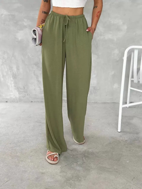Ayrobin Oversize Kadın Pantalon - Mint Yeşili
