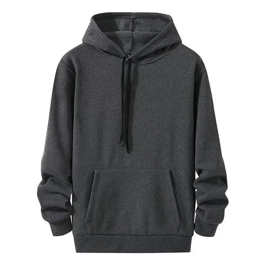 Kadın Uzun Kol Kapşonlu Basic Sweatshirt hoodie - Füme