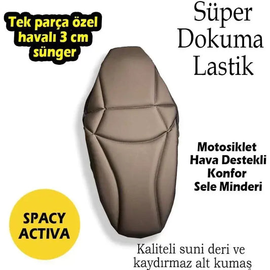 Spacy Activa Motosiklet Hava Destekli Konfor Sele - Siyah