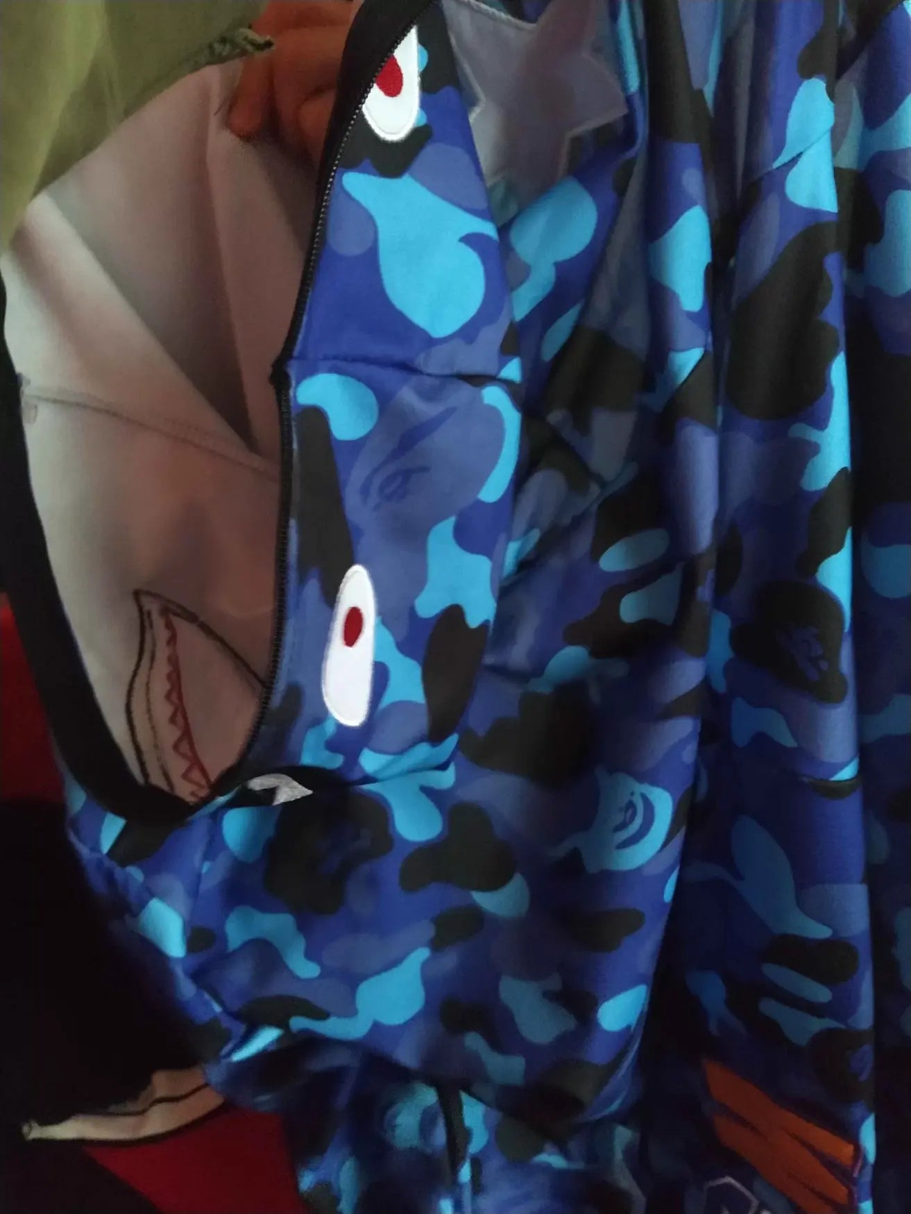 Unisex Pubg Bape x Shark Hoodie - Mavi