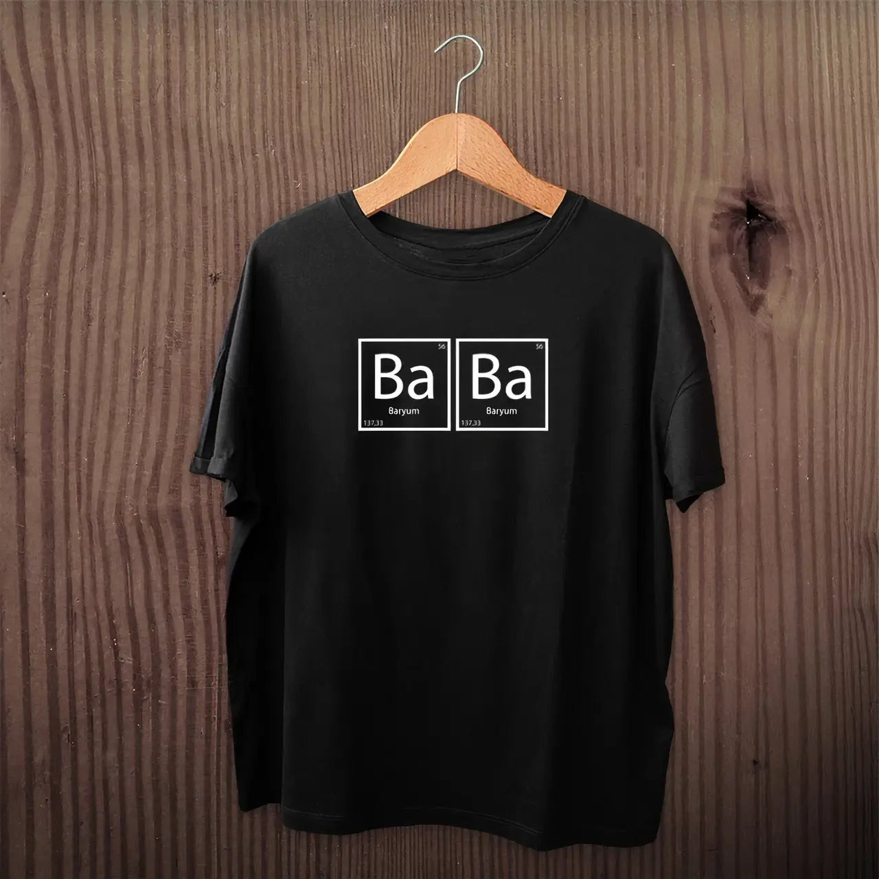 Babalar Günü Baskılı T-shirt - Siyah