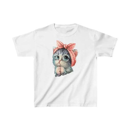 Çocuk Unisex Baskılı T-Shirt - Beyaz