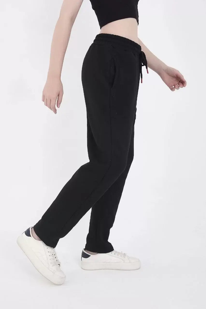 Unisex Üç İplik Basic Eşofman Pantolon - Siyah