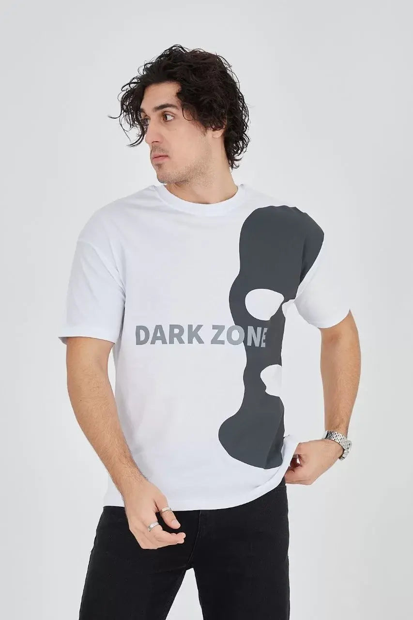 Erkek Baskılı T-Shirt - Beyaz