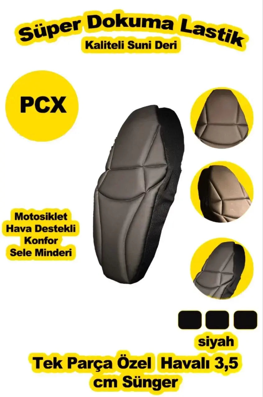 Pcx Motosiklet Hava Destekli Konfor Sele - Siyah