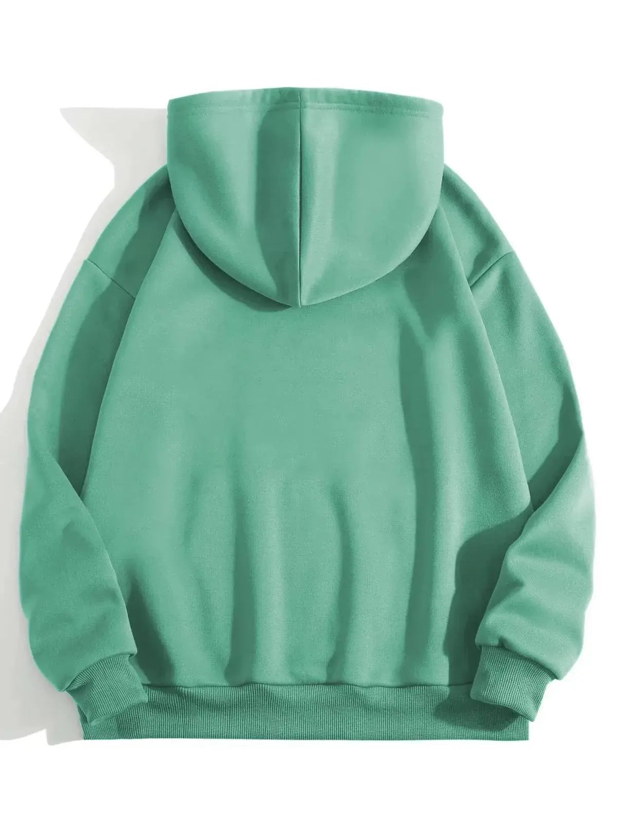 Erkek Düz Kapüşonlu Sweat - Mint Yeşili