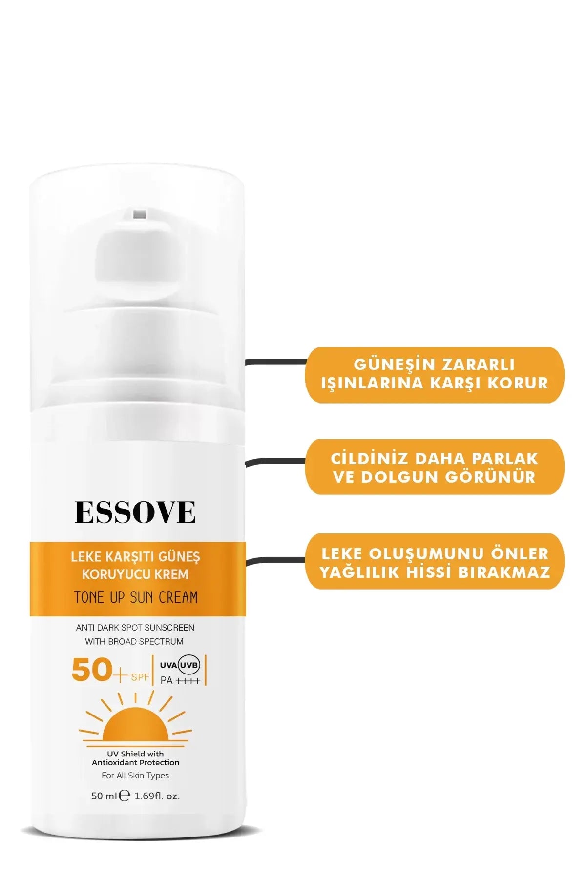 ESSOVE Leke Karşıtı Güneş Kremi 50ml