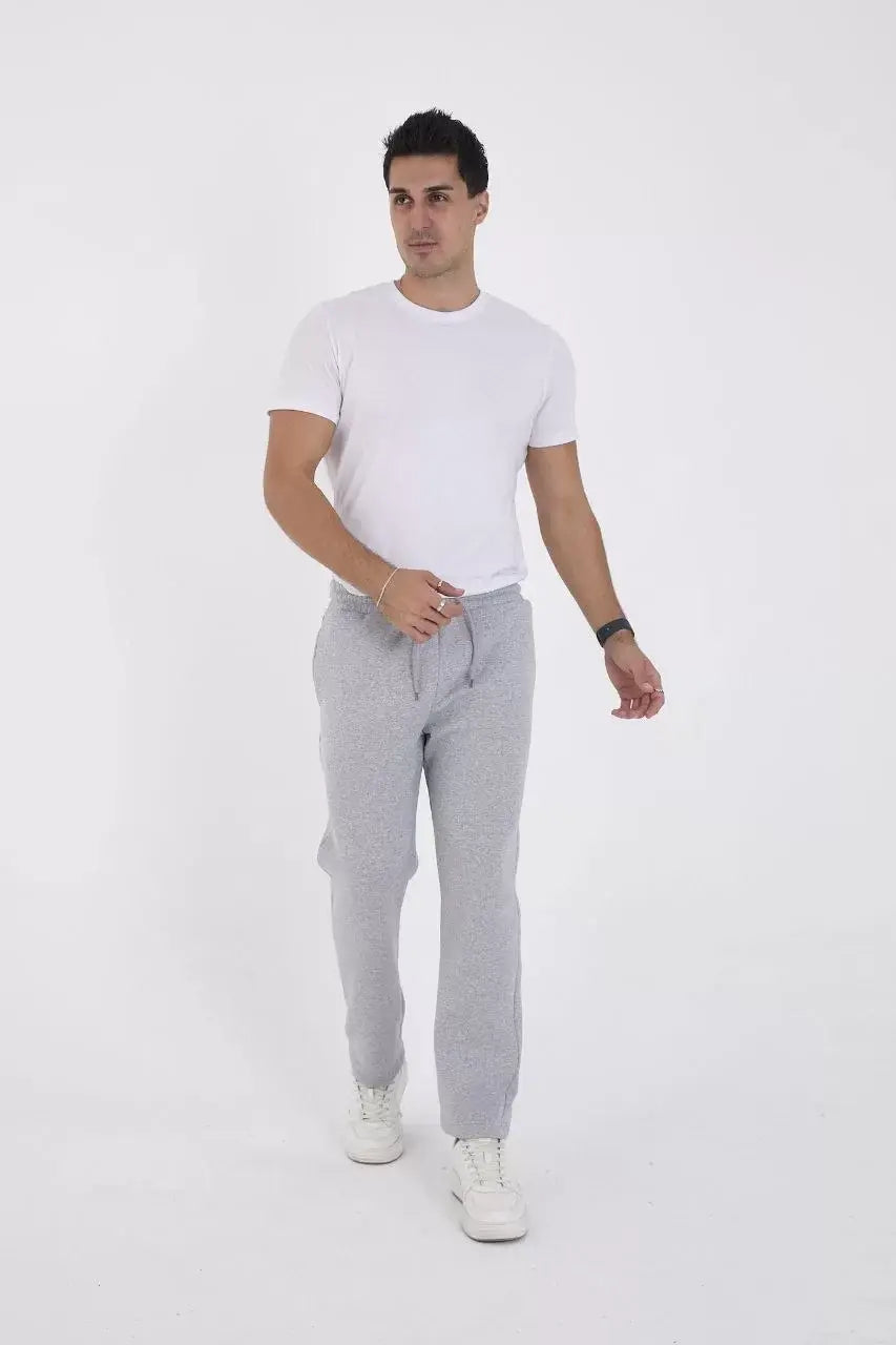 Unisex Üç İplik Basic Eşofman Pantolon - Gri